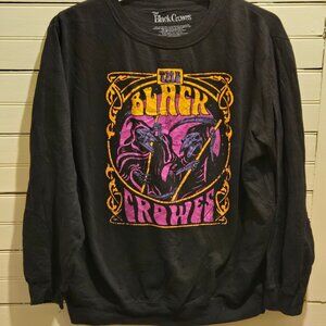 The Black Crowes Sweatshirt Mens 1X Black Graphic Crewneck Long Sleeve Band Tee